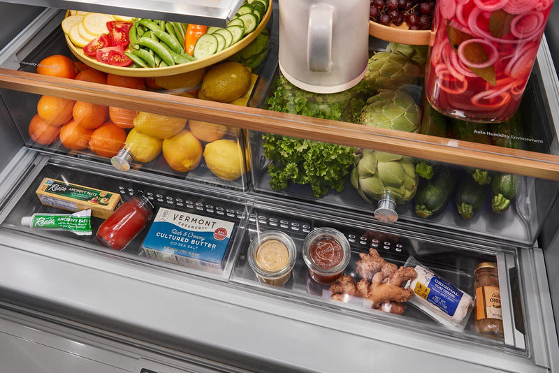 KitchenAid 36\" 26.2 Cu. Ft. French-Door Refrigerator - PrintShield Stainless - KRMF536RPS