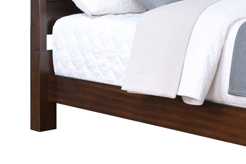 Sonoma Panel Bed with Headboard & Frame, Mango Brown - Full Size