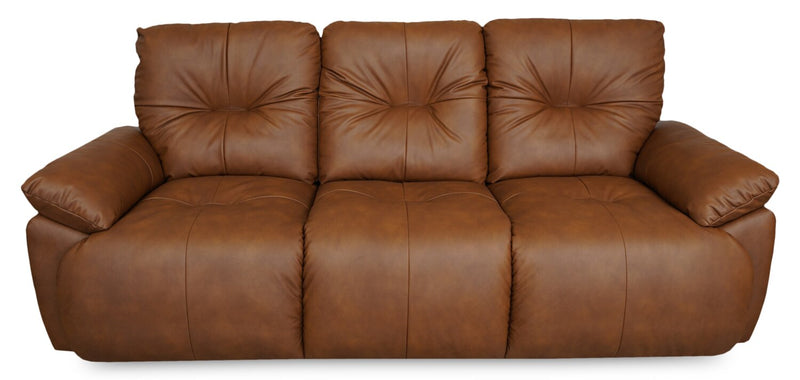 Bello 91.7\" Leather-Look Fabric Power Reclining Sofa - Brown
