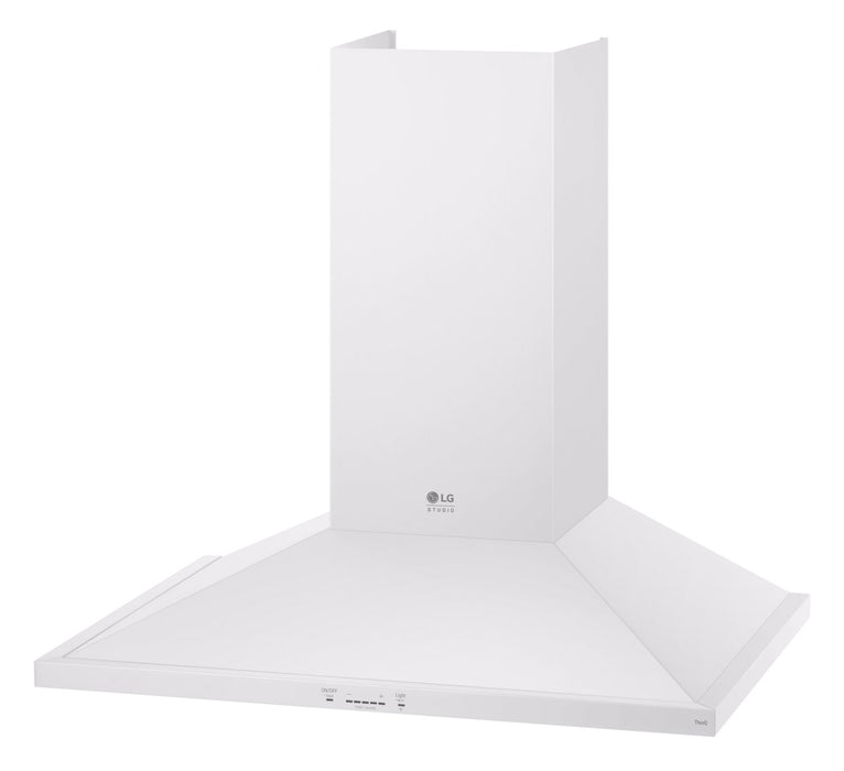 LG Studio 30\" 600 CFM Smart Wall-Mount Chimney Hood - Essence White - LSHD3080N