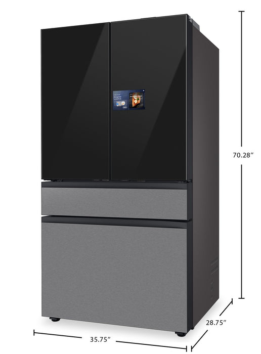 Samsung 36\" 23 Cu. Ft. Bespoke Counter-Depth French-Door Refrigerator with AI Home Screen - RF90F29BECRAA