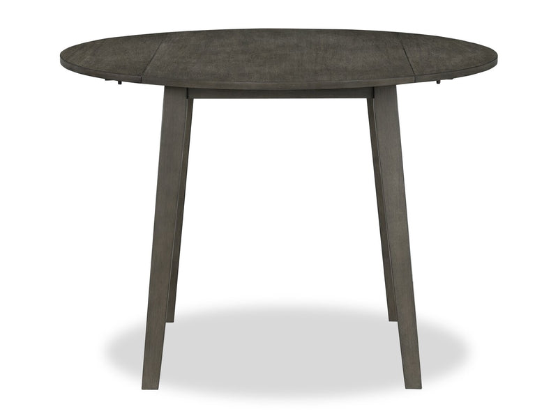 Bryn Drop-Leaf Dining Table, 42\" Round - Dark Grey