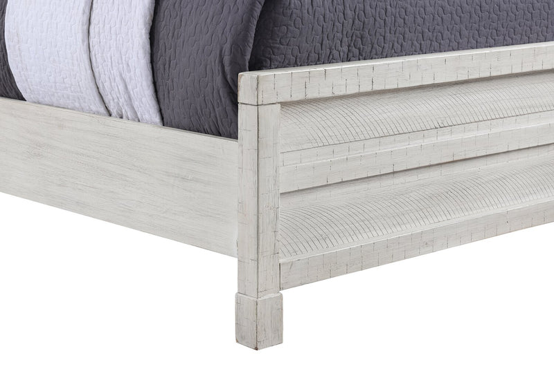 Haven Pier Bed with Headboard, Frame & 2 Piers, USB, LED, White - King Size