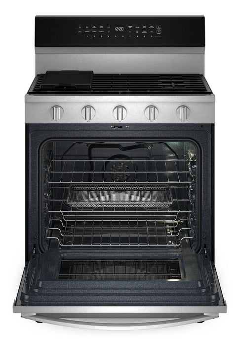 Whirlpool 5 Cu. Ft. Smart Gas Range with Air Fry and Self-Clean - Stainless Steel - WFGS7530RZ