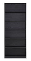 William 31.5\" 6-Shelf Bookcase - Black