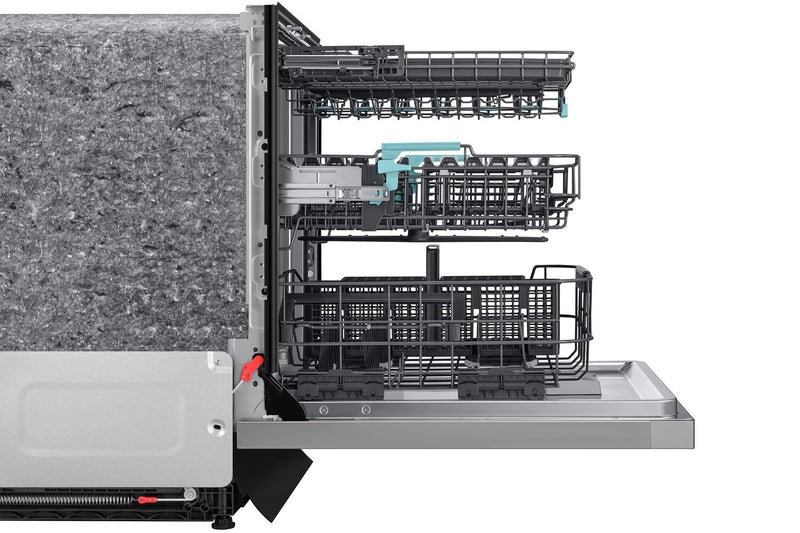 Samsung 24\" 38 dBA Top-Control Dishwasher with AI Wash and Third Rack - Stainless Steel - DW90F89T0USRAA