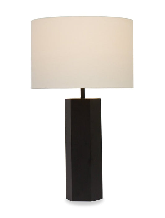 Bishop 26\" Black Hexagonal Table Lamp