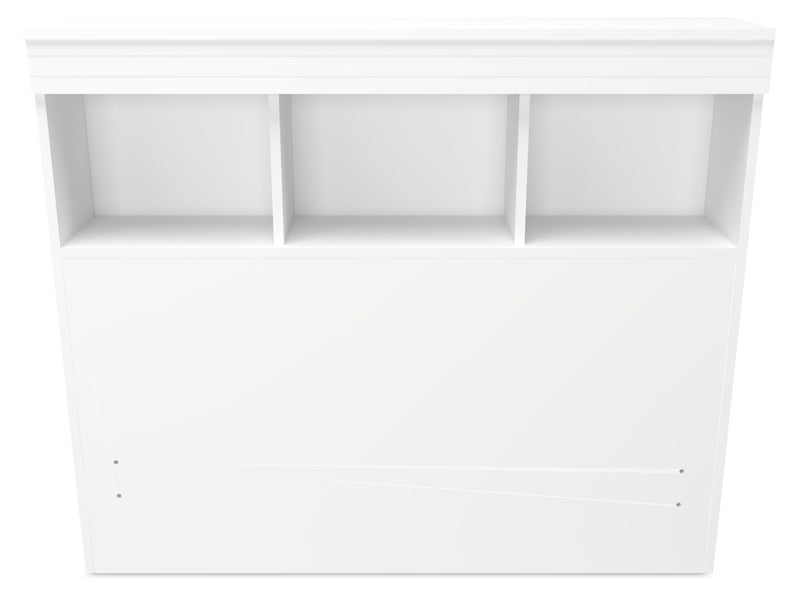 Riley Mates Bed 6pc Set with Bookcase Headboard, Dresser, Mirror & Nightstand, White - Twin Size