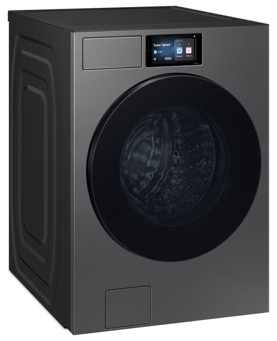 Samsung Bespoke 6.1 Cu. Ft. Front Load Washer with AI Fabric Sensing – Dark Steel - WF90F53ADSA5