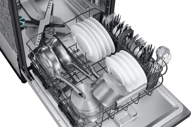 Samsung 24\" 38 dBA Top-Control Dishwasher with AI Wash and Third Rack - Stainless Steel - DW90F89T0USRAA