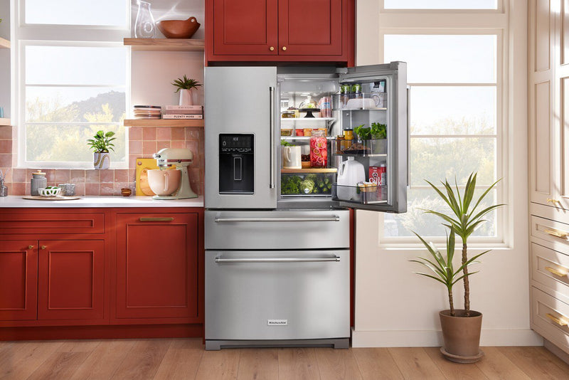 KitchenAid 36\" 26.2 Cu. Ft. French-Door Refrigerator - PrintShield Stainless - KRMF536RPS