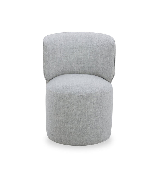 Zola Gliding Dining Chair with Polyester Fabric - Grey