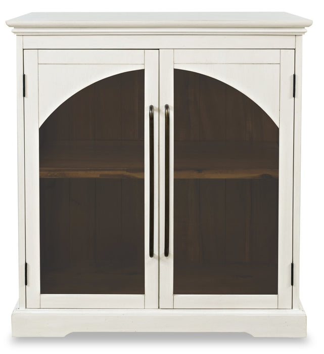 Twyla 33\" Solid Wood Accent Cabinet  with Arched Doors - White