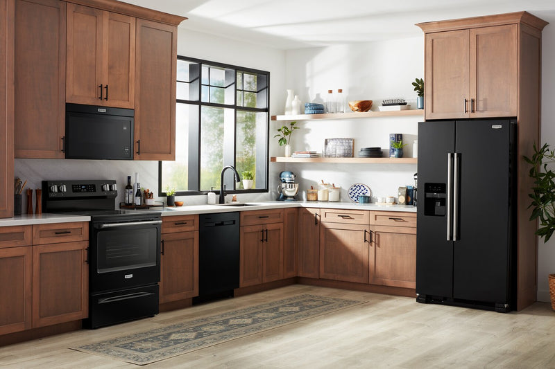 Maytag 30\" 5.3 Cu. Ft. Electric Range with No Preheat Air Fry - Black - YMFES6030RB