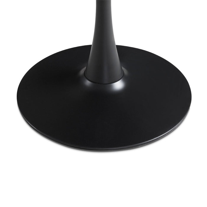 Rio Dining Table with Pedestal Base, Metal, 36\"W Round - Black