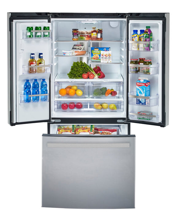 GE Profile 33\" 24.8 Cu. Ft. French-Door Refrigerator - Fingerprint Resistant Stainless Steel - PFE24HYRCFS