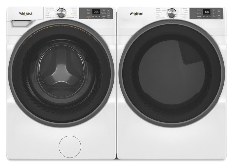 Whirlpool 5.2 Cu. Ft. Smart Front-Load Washer and 7.4 Cu. Ft. Gas Dryer - White