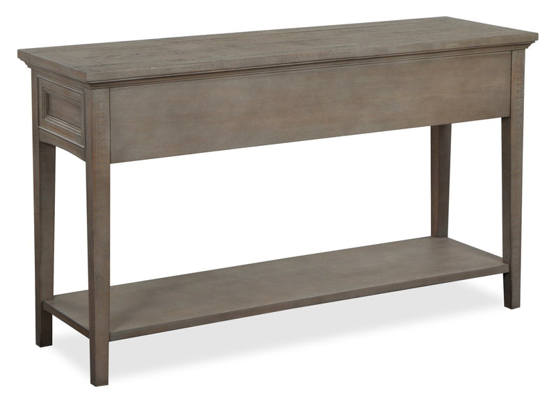 Hanson 50” Traditional Pine Sofa Table with Storage - Dovetail Grey