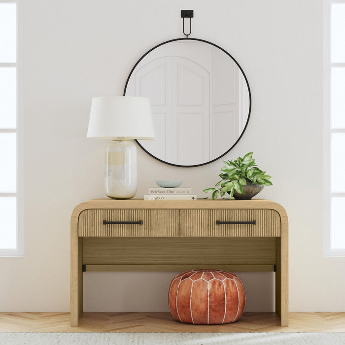 Scott Living Lenore 59” Modern Sofa Table with Storage - Natural