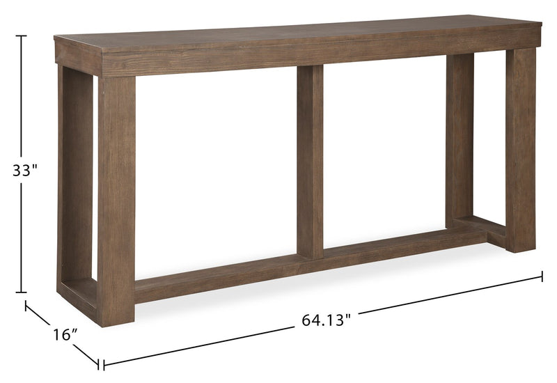 Jasper 64\" Sofa Table - Grey Brown