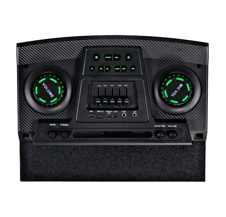 Proscan 2 x 15\" 120W Light Up Party Speaker with Bluetooth and Microphone