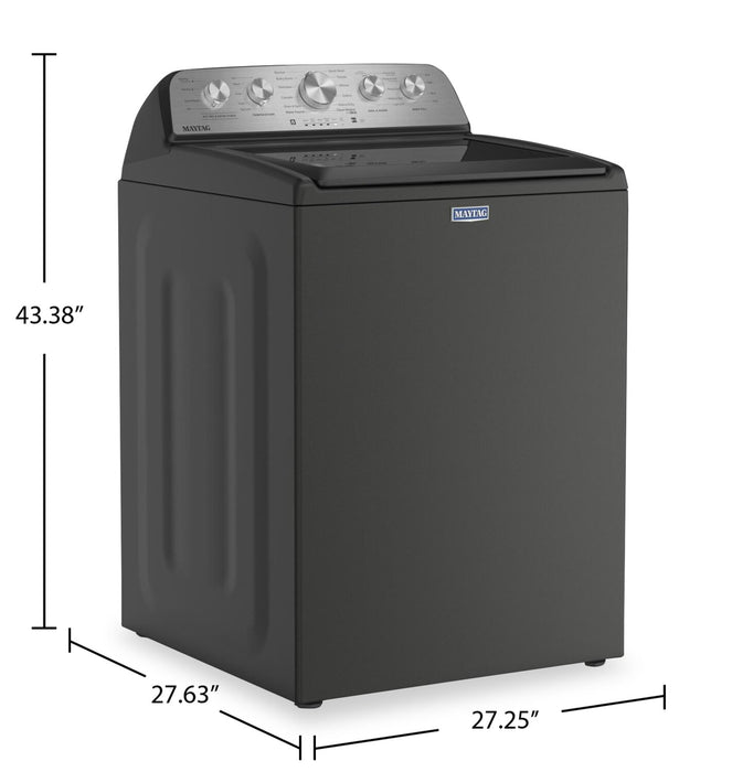Maytag 5.4 Cu Ft. Top Load Agitator Washer with Pet Pro Option – Volcano Black - MTW5605RU