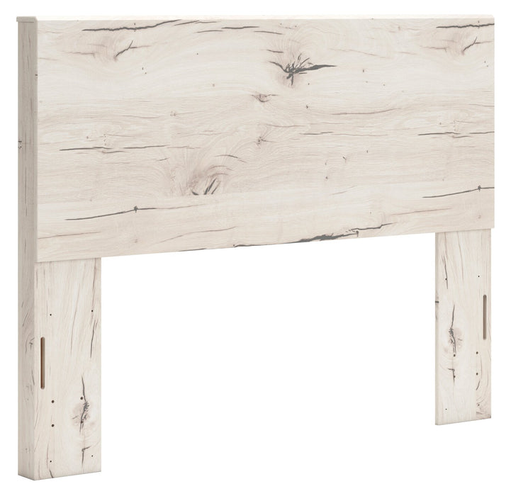 Derekson Panel Bed with Headboard & Frame, Rustic White - Full Size