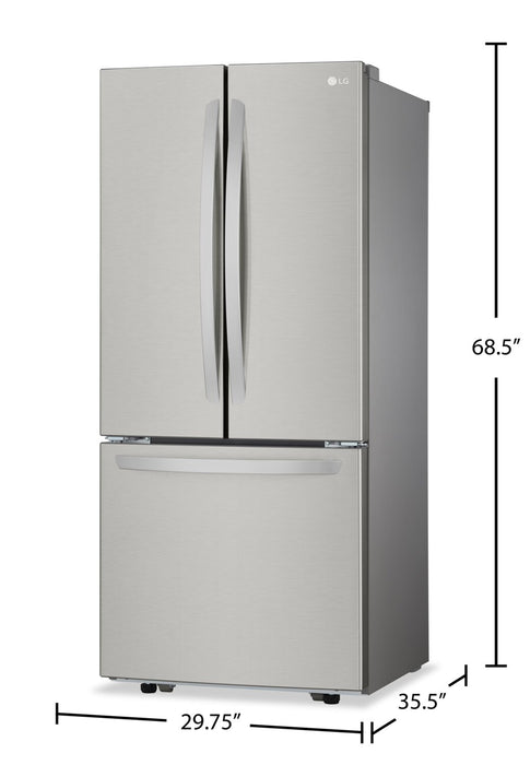 LG 30\" 21.8 Cu. Ft. French Door Standard-Depth Refrigerator - Stainless Steel - LFCS22520S