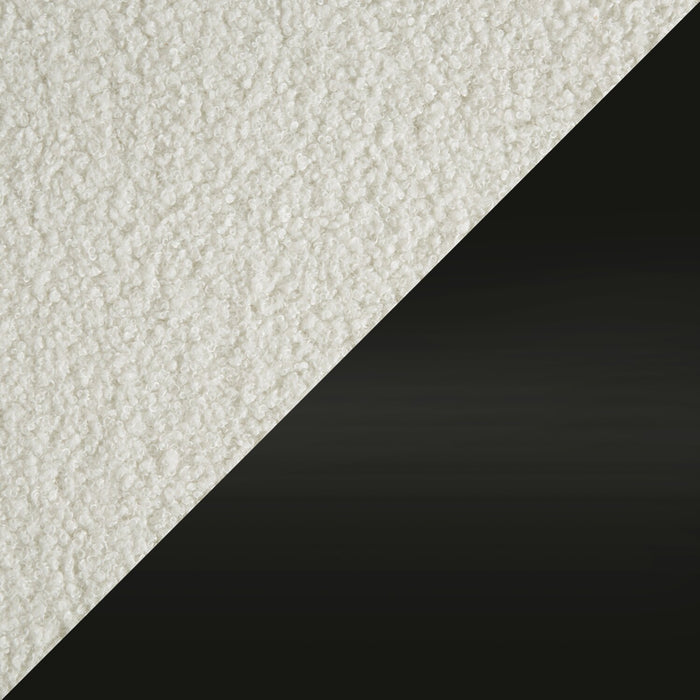 Jolie Dining Chair with Boucle Fabric - White & Black