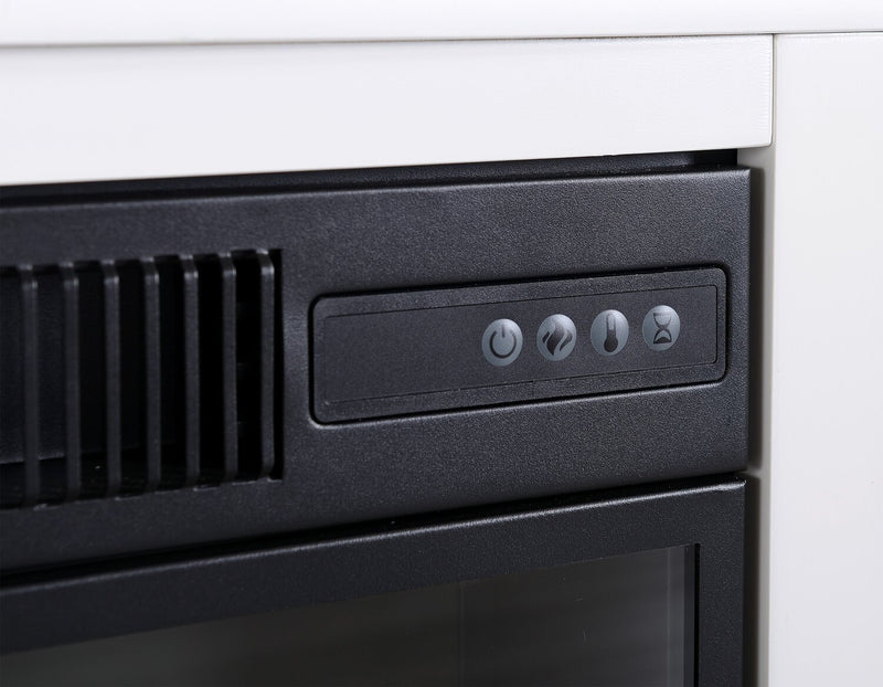 Ignatius Modern 3-Piece Entertainment Centre with Electric Fireplace and Storage for TVs up to 70\"- White