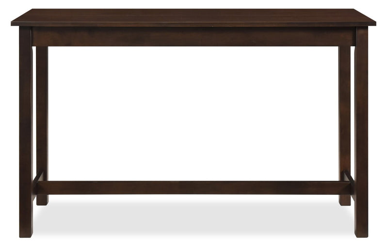 Noah 60” Modern Sofa Table with 3 Counter-Height Stools and USB Ports - Espresso