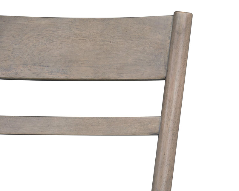 Remi Dining Chair with Curved Ladder-Back - Brown