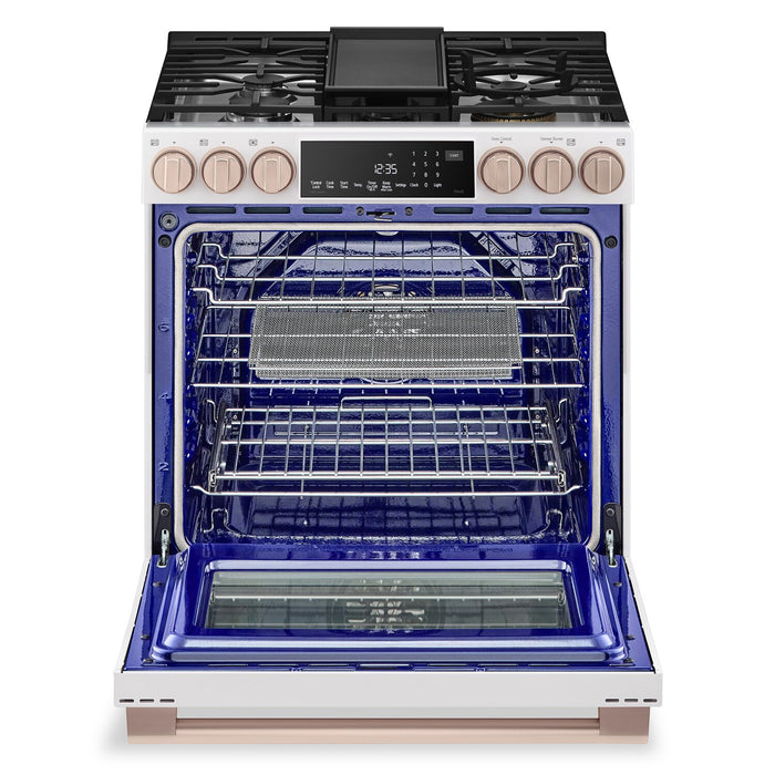 LG Studio 6.3 Cu. Ft. InstaView® Smart Gas Range with Air Fry - Essence White - LSGS6338N