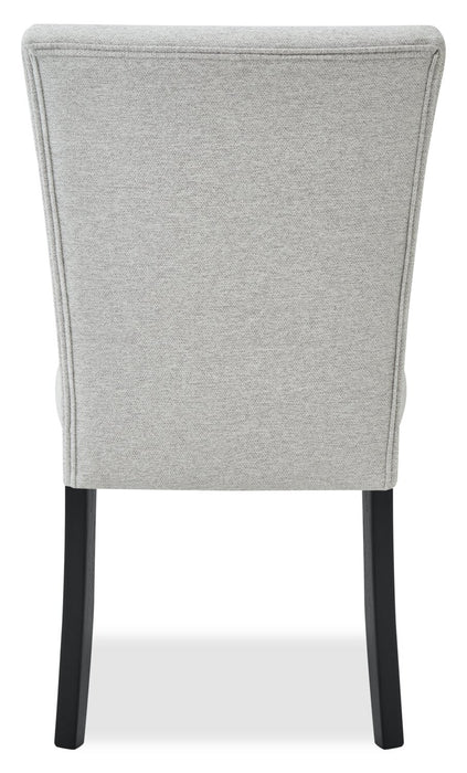 Burk 5pc Dining Set with Table & 4 Chairs, Resin Marble-Look Top, 72\"W - Black/White