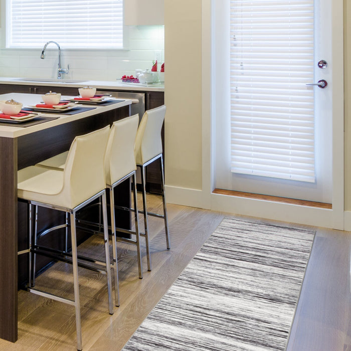 Ceren Grey Washable Runner Area Rug - 2’ x 7’