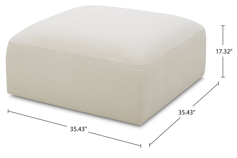 Riverside Ottoman - Oyster