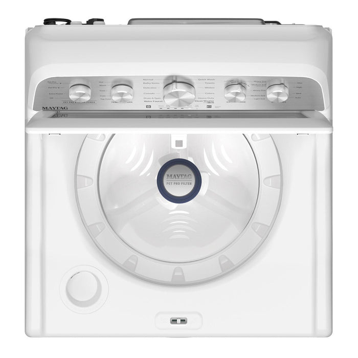 Maytag 5.4 Cu Ft. Top Load Agitator Washer with Pet Pro Option – White - MTW5605RW