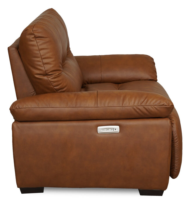 Bello 51.6\" Leather-Look Fabric Power Reclining Chair - Brown