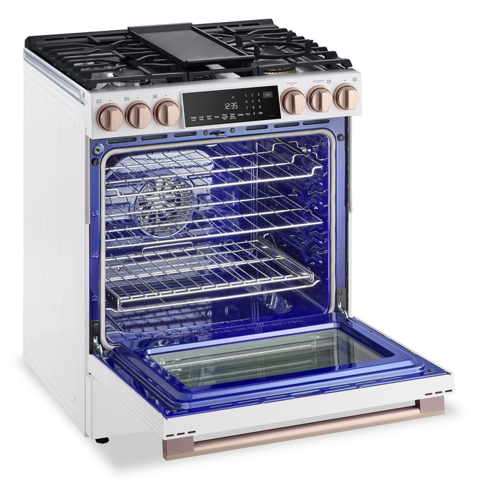 LG Studio 6.3 Cu. Ft. InstaView® Smart Gas Range with Air Fry - Essence White - LSGS6338N