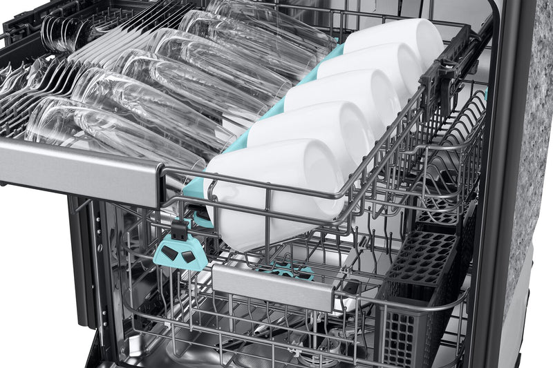 Samsung 24\" 38 dBA Top-Control Dishwasher with AI Wash and Third Rack - Stainless Steel - DW90F89P0USRAA