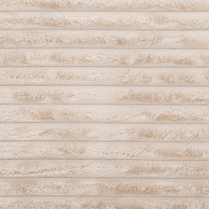 Alto 2-Piece Ultra Plush Faux Fur Fabric Sectional with Dual Cupholders and USB Ports - Mink Taupe