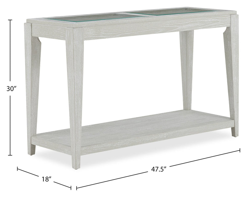 Vida 47.5” Solid Wood Sofa Table with Shelf - Sand