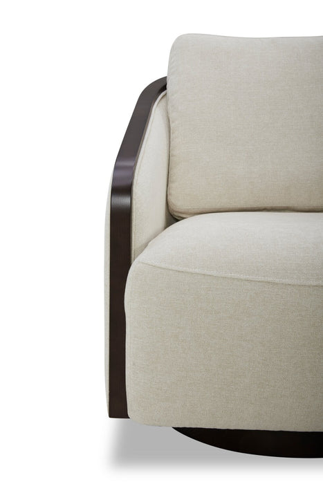 Dolce Swivel Accent Chair - Taupe