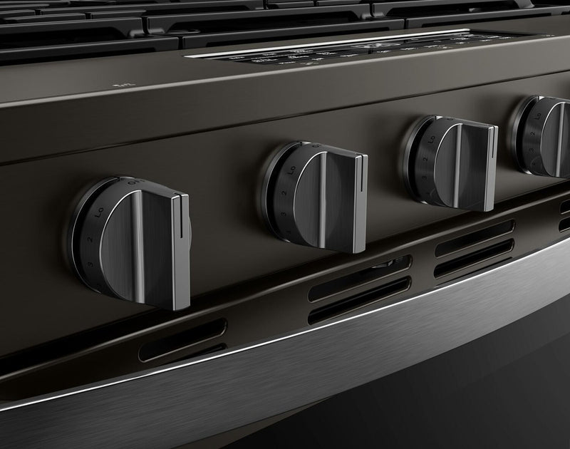 Whirlpool 30\" 5 Cu. Ft. Gas Range with Air Cooking - Black-on-Stainless - WSGS5030SV