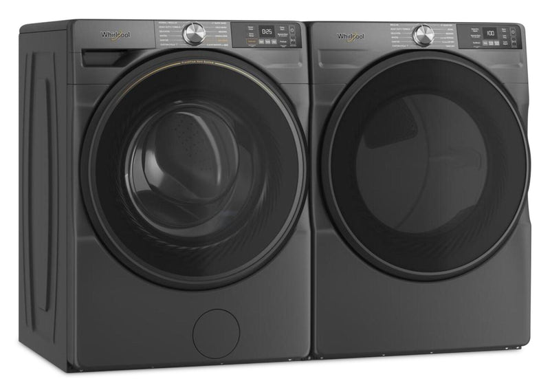 Whirlpool 5.2 Cu. Ft. Smart Front-Load Washer and 7.4 Cu. Ft. Gas Dryer - Volcano Black