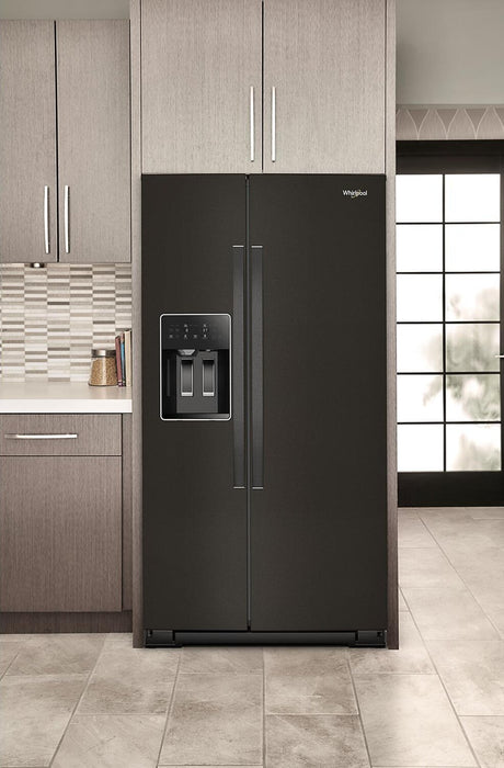 Whirlpool 36\" 28.7 Cu. Ft. Side-by-Side Refrigerator – Black Stainless - WRSF5536RV