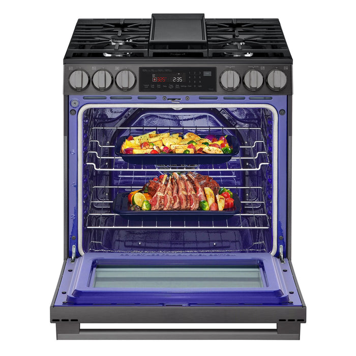 LG 6.3 Cu Ft. Smart Gas Slide-In Range with Air Fry – Black Stainless Steel - LSGL6335Z