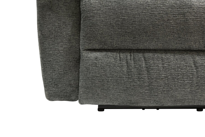 Made in Canada Oliver 40\" Chenille Fabric Power Reclining Chair with USB Port - Addison Pewter Grey