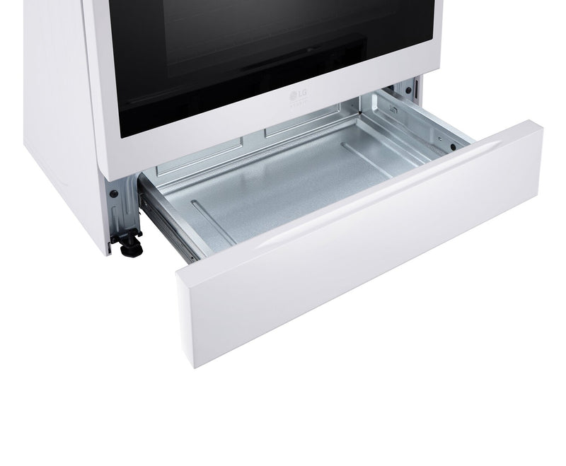 LG Studio 6.3 Cu. Ft. InstaView® Smart Gas Range with Air Fry - Essence White - LSGS6338N