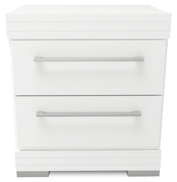 Riley Mates Bed 6pc Set with Bookcase Headboard, Dresser, Mirror & Nightstand, White - Full Size